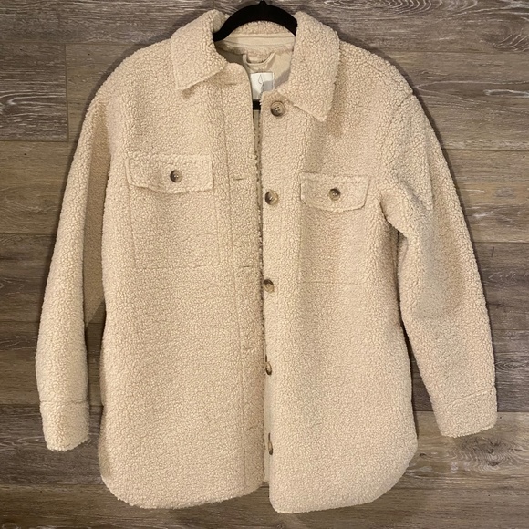 Teddy Bear Button Up Shacket - Picture 1 of 4